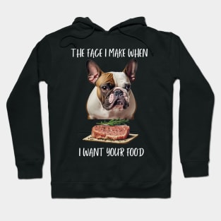 Funny French Bulldog with Steak Dinner Hoodie